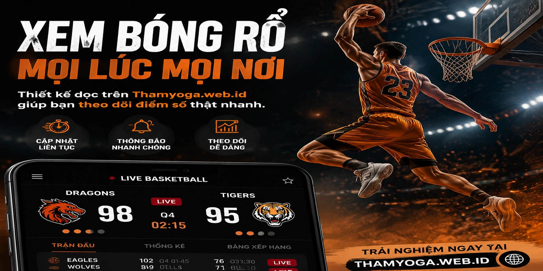 Lịch thi đấu bóng rổ hôm nay